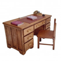 Bureau de professeur miniature avec chaise en bois|miniature et deco